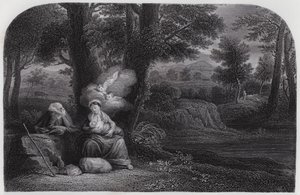 The Repose by the Waydani af Pier Francesco Mola