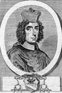 Portræt af Giambattista Rubini (1642-1707), italiensk kardinal og biskop, gravering af Blaise Nicolas Le Sueur
