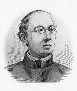 Portræt af Joseph Hergenroether (1824-1890), tysk historiker og kardinal, og første kardinalpræfekt for Vatikanets arkiver, gravering af Blaise Nicolas Le Sueur