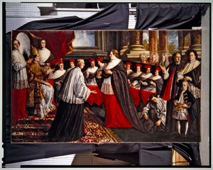 Kroning af pave Clement  Innocent VIII (par) (maleri) af Pier Leone Ghezzi