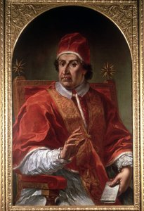 Portræt af Clement XI (1649 - 1721) af Pier Leone Ghezzi. Museum i Rom. Rom af Pier Leone Ghezzi
