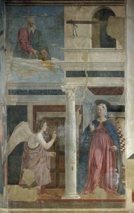 Bebudelse - Fresco, c.1455 af Piero della Francesca