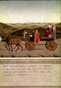 Diptykon af triumf af Federico da Montefeltro og Battista Sforza, detalje (Tempera på træ af Piero della Francesca