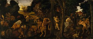 A Hunting Scene, ca. 1494-1500 (tempera og olie overført til Masonite) af Piero di Cosimo