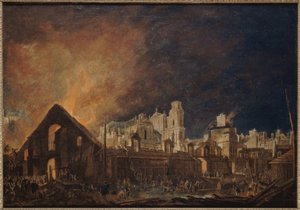 La Foire Saint-Germain under branden (natten mellem 16. og 17. marts)