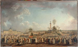 Det højeste væsens fest på Champ-de-Mars, ca. 1794 (olie på lærred)