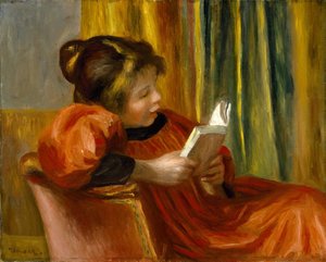 Pige, der læser af Pierre-Auguste Renoir