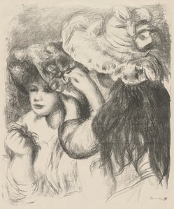 Fastgør hatten af Pierre-Auguste Renoir