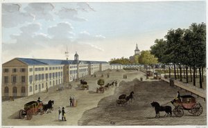 Udsigt til det nye galleri af det naturhistoriske kabinet i Jardin des Plantes - i "" Vues de Paris"" af Courvoisier