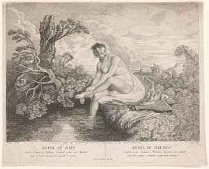 Den dårlige van Diana Diane au bain / Diana in balneo (titel på objekt) af Pierre Alexandre Aveline