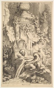 Naiades, Tritons og Priaps bad, 1736. af Pierre Alexandre Aveline