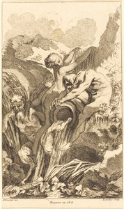 Satyr, nymfe og flodgud, i eller efter 1736. af Pierre Alexandre Aveline