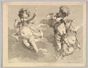 Three Loves, hvoraf den ene holder en pil, fra Premier.... af Pierre Alexandre Aveline