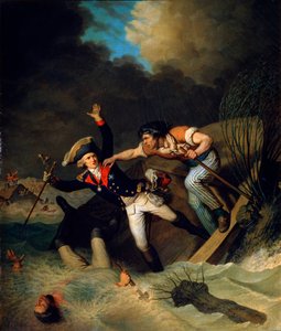 Hertug Leopold af Brunswicks død under en oversvømmelse i Brunswick, Tyskland, 1785