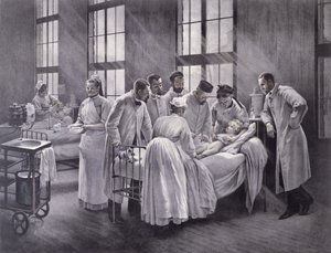 Krydset helbredt af Doktor Roux, graveret af E. Buval
