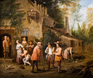 Scene i en krogård