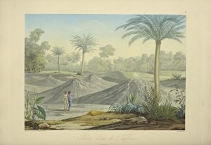 Air Volcanoes of Turbaco, graveret af Bouquet, illustration fra 