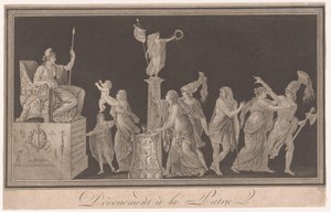 Allegori om hengivenheden til Frankrig Dévouement à la Patrie (titel på objekt) af Pierre Antoine Demachy
