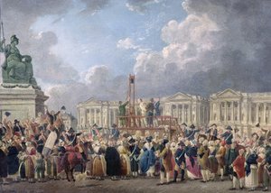 En henrettelse, Place de la Revolution, mellem august 1793 og juni 1794