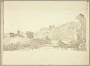 Panoramisk italiensk landskab af Pierre Antoine Mongin