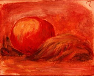 Æble med blade af Pierre Auguste Renoir