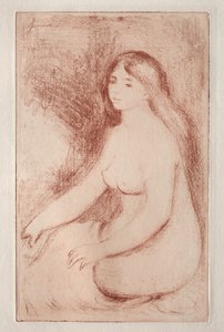 siddende badende af Pierre Auguste Renoir