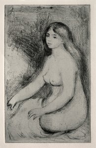 siddende badende af Pierre Auguste Renoir