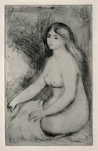 Siddende Bader, ca. 1905. af Pierre Auguste Renoir