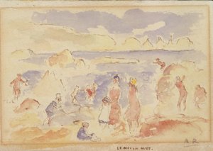 Strandscene, 1883. af Pierre Auguste Renoir