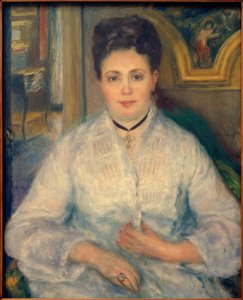 Portræt af Madame Victor Chocquet af Pierre Auguste Renoir