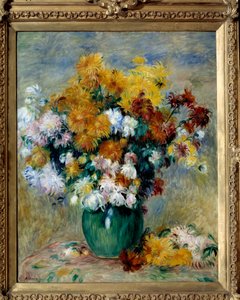 Buket af krysantemum. Maleri af Pierre Auguste Renoir (1841-1919) af Pierre Auguste Renoir
