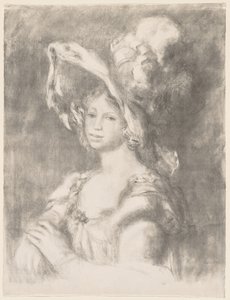 Buste af en ung pige Mlle. Dieterlé. af Pierre Auguste Renoir