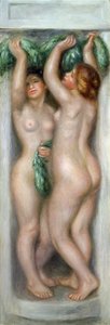 Karyatider, ca. 1910 (olie på panel) af Pierre Auguste Renoir
