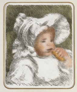 Barn med en kiks, ca. 1888-89 af Pierre Auguste Renoir