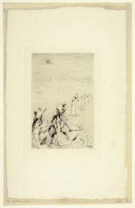 Børn på stranden, Berneval af Pierre Auguste Renoir