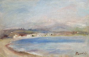 Cros de Cagnes, Hav, Bjerge, ca. 1910 (olie på lærred) af Pierre Auguste Renoir