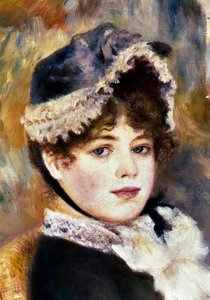 Detalje af "" På stranden""". Maleri af Pierre Auguste Renoir (Pierre-Auguste af Pierre Auguste Renoir