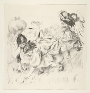 Børn leger? bolden (børn spiller bold) af Pierre Auguste Renoir
