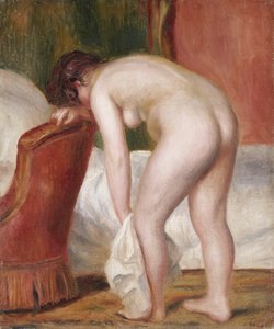 Nøgen kvinde tørrer sig selv, ca. 1909