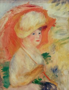 Kvinde med parasol af Pierre Auguste Renoir