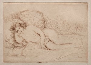 Nøgen kvinde liggende af Pierre Auguste Renoir
