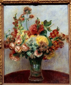 Blomster i en vase. Maleri af Pierre Auguste Renoir (1841-1919) af Pierre Auguste Renoir