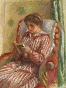 Gabrielle Reading, 1910 af Pierre Auguste Renoir