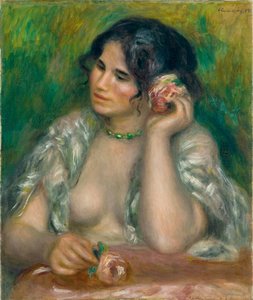Gabrielle med rosen af Pierre Auguste Renoir