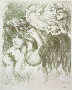 Hattenål, første bræt; Pinhatten, første plade, ca. 1897 af Pierre Auguste Renoir