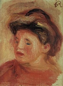 Hovedet af en ung pige af Pierre Auguste Renoir