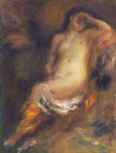 Badende mistede i søvn af Pierre Auguste Renoir