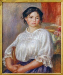 Ung pige sidder af Pierre Auguste Renoir
