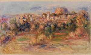 Landskab, La Gaude (Landskab, La Gaude) af Pierre Auguste Renoir