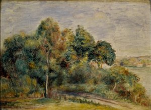 Landskab. Maleri af Pierre Auguste Renoir (Pierre-Auguste